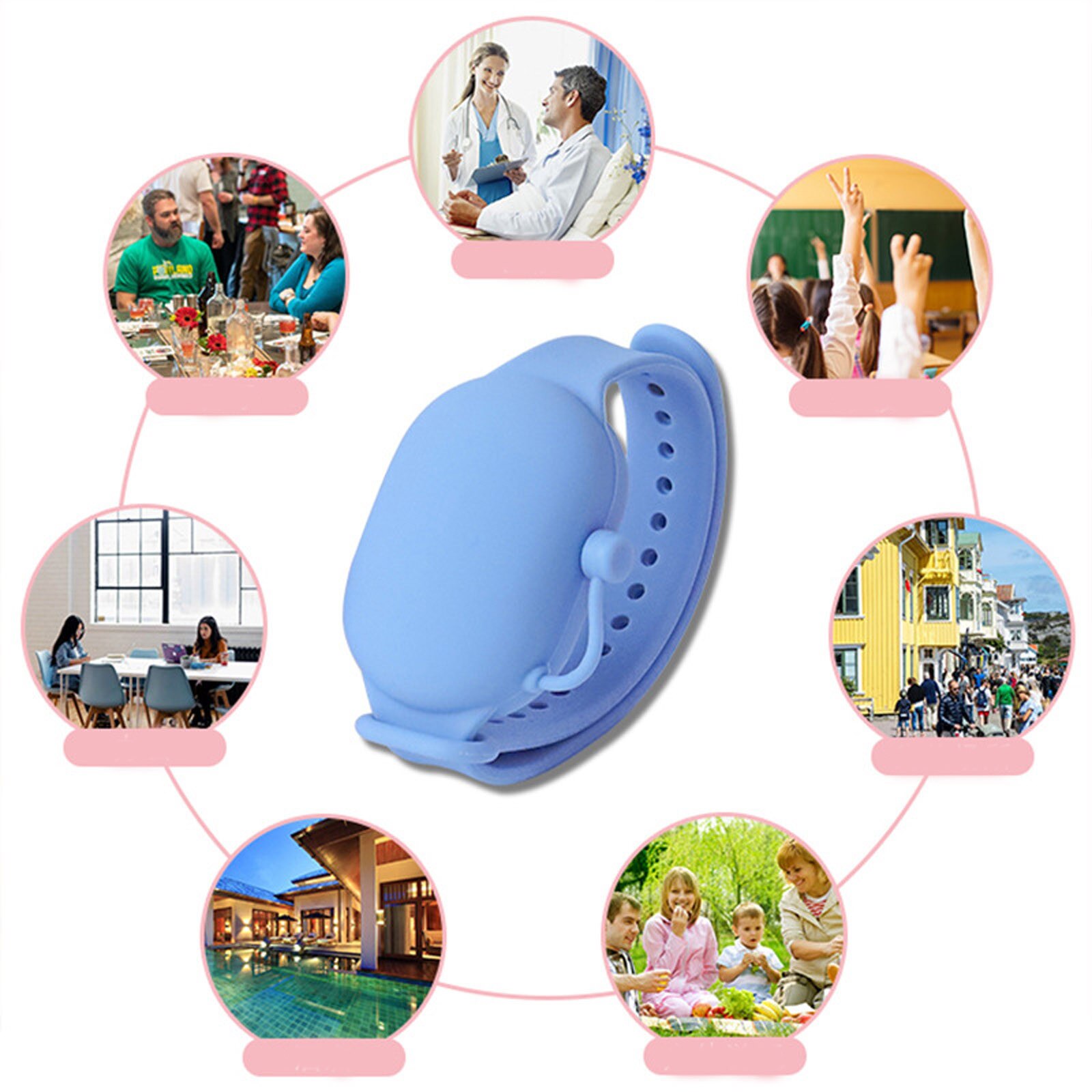 Adult Kids Liquid Wristband Hand Dispenser Handwash Gel Whole Sanitizing Silicone Alcohol Dispensing Bracelet Wrist Strap