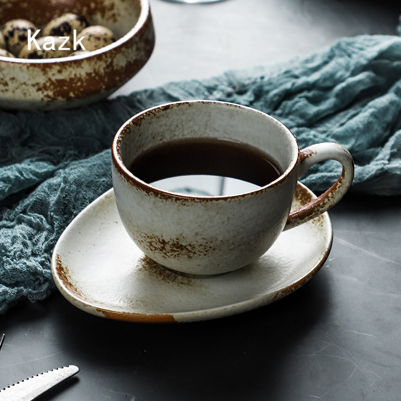 Vintage Ceramic Dinner Plate Home High-end Tableware Steak Plates and Bowls Dessert Dishes Breakfast Dish Milk Mug