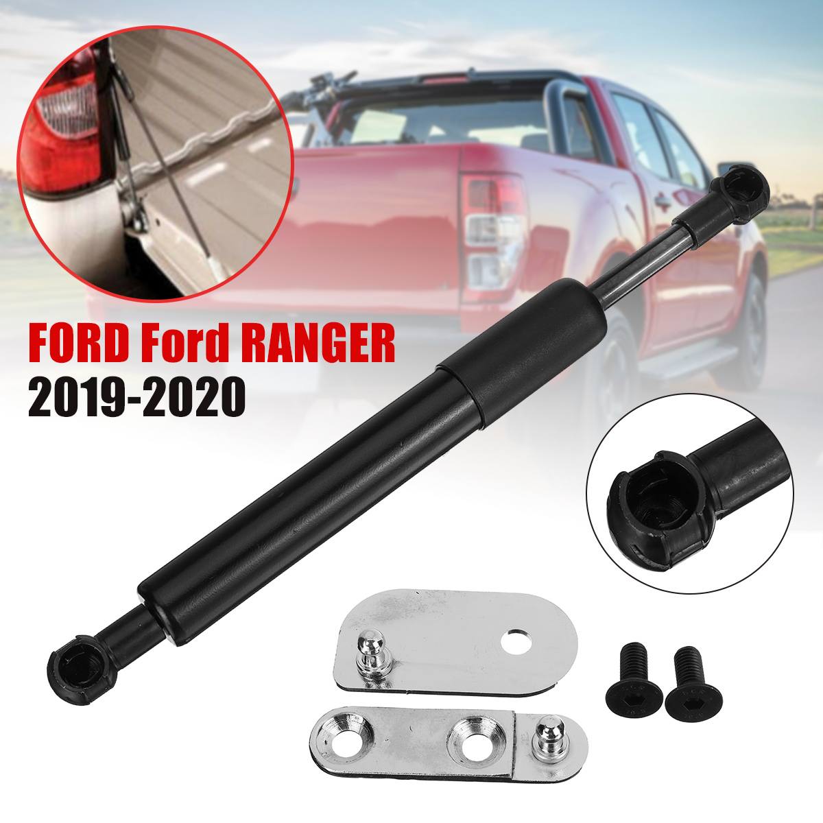 Amortiguador de maletero de puerta trasera de coche, barra de puntal de elevación hidráulica de acero, soporte DZ43206 para FORD RANGER