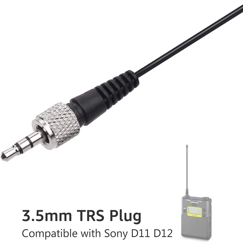 ACEMIC M21 Clip-On Condenser Lavalier Microphone Mic 3.5mm TRS Plug 1M Cable for Sony D11 D12