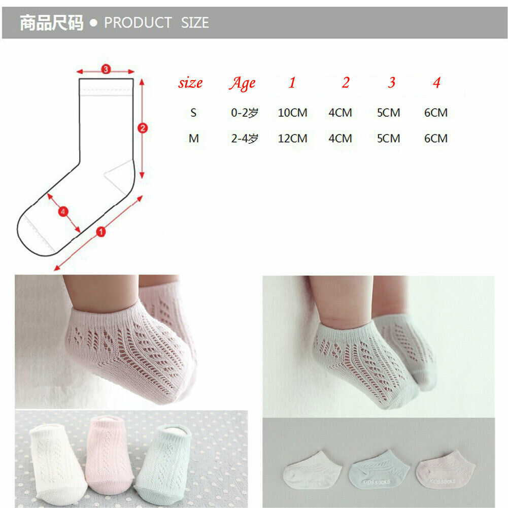 0-24M Baby Mädchen Weiche Baumwolle Socken Neugeborenen Jungen Beinlinge Kurze Gittergewebe Atmungsaktive Socken Mädchen Gestrickte Hohl aus Netto Socken