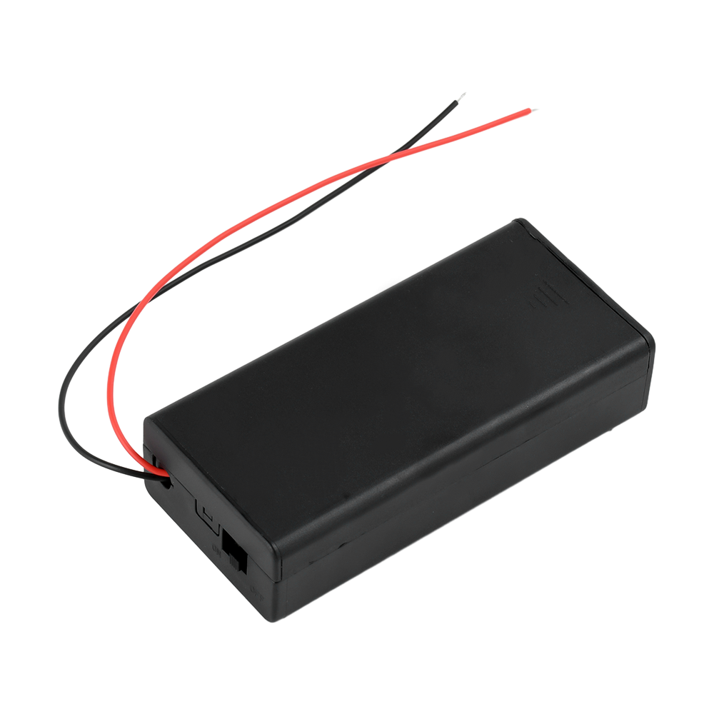 2 18650 battery box with cover and on/off button for 18650*2 /3.7V battery box: Default Title
