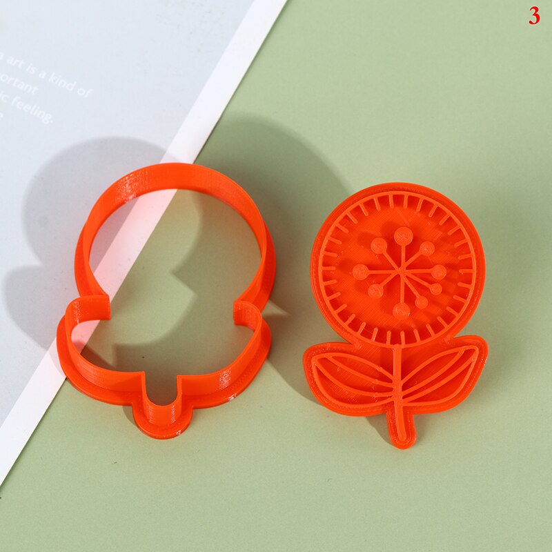 1 Piece Of Flower Plastic Decorative Biscuit Mould Diy Kitchen Cake Decoration Tool Cookie Stamp Mold Kitchen Tool: 3