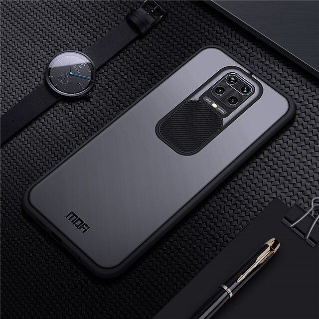 Mofi Cover Case Voor Xiaomi Redmi 9A Sliding Lens Bescherming Cover Voor Redmi Note 9S Cover Voor Redmi Note 9 Pro Max Back Cover: Redmi Note 9 Pro / Black