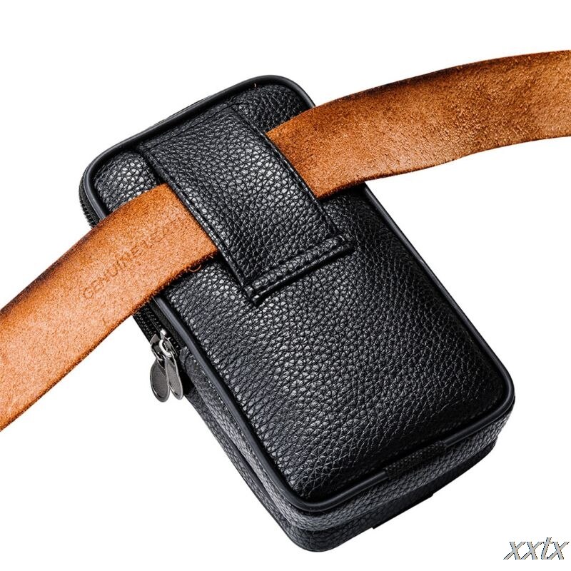 Mannen Vintage Pu Lederen Heuptas Telefoon Pouch Sport Riem Hip Belt Loop Holster Portemonnee Carry Case Purse