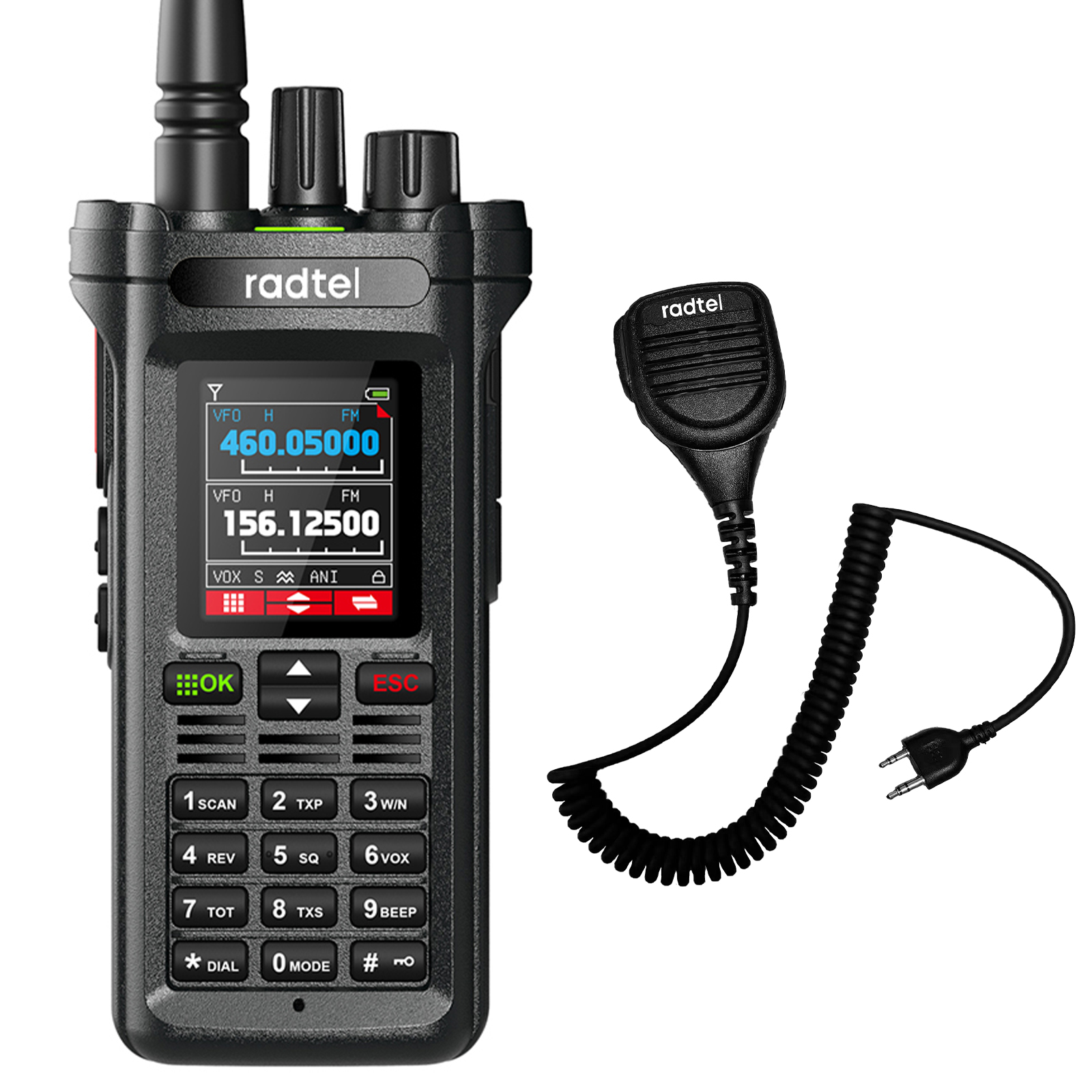 Radtel RT-751 10 W Luft Band Walkie Talkie Dual Band Amateur Amateurfunk 199CH HT USB-C Akku NOAA FM bin Zwei-Wege-Radio