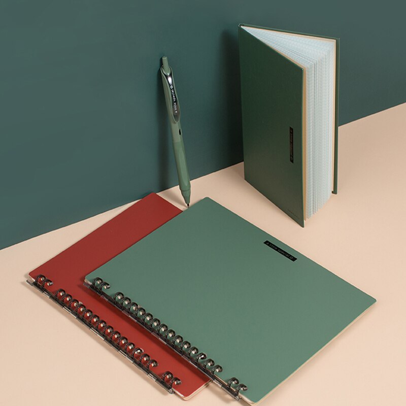 1pcs KOKUYO Loose-leaf Book One Meter Pure Series A5 / B5 Simple Retro Style Removable Plastic Ring Buckle Frosted Note book