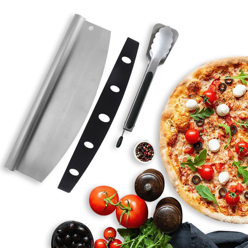 35Cm Keuken Pizza Cutter Rvs Pp Handvat Pizza Cutter Dough Slicer Pie Pizza Cutter Voedseltangen Keuken Cocina