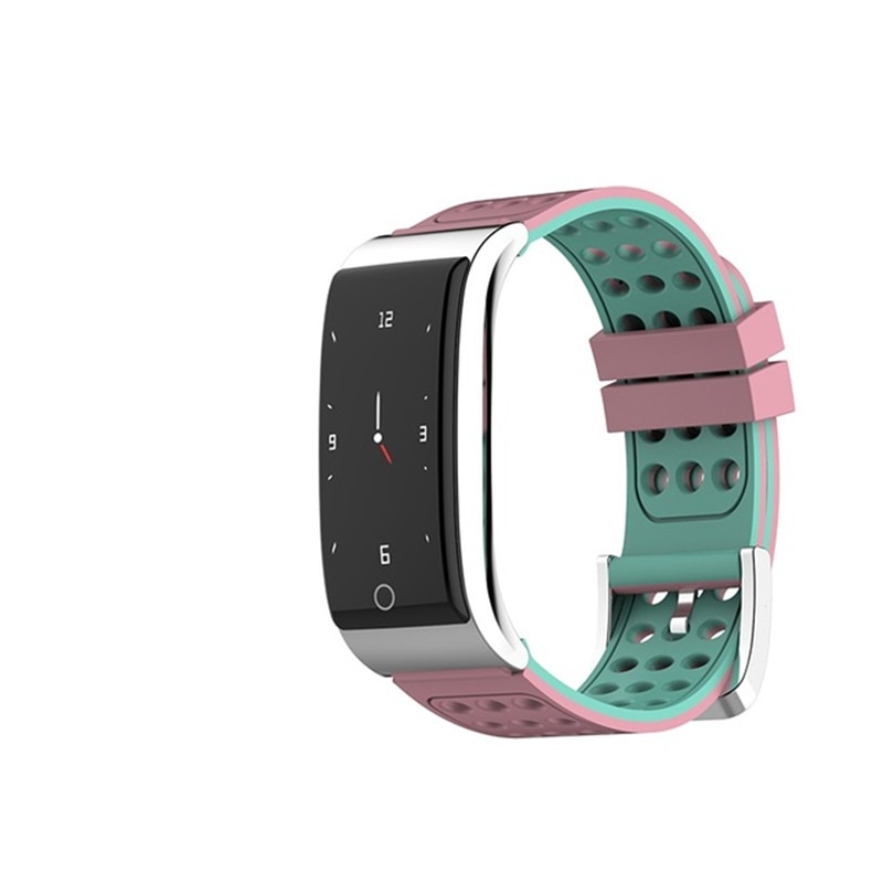 Ecg ekg blodtryksmåler fitness tracker 0.96 tommer farveskærm ui  ip67 vandtæt langt standby smartur mænd kvinder