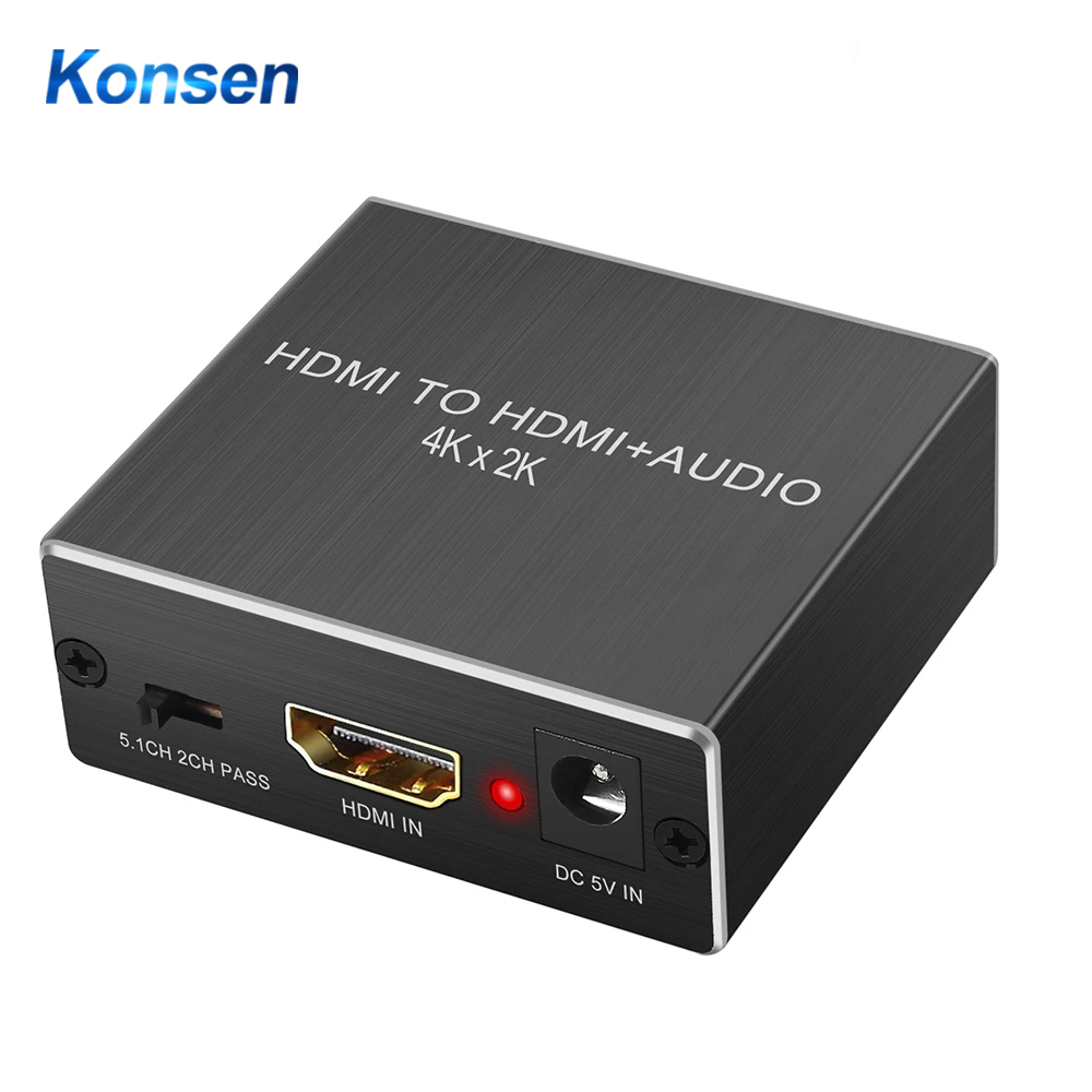 4k hdmi audio extractor stereo extractor konverter hdmi til hdmi optisk toslink spdif  + 3.5mm audio splitter adapter til pc  ps5