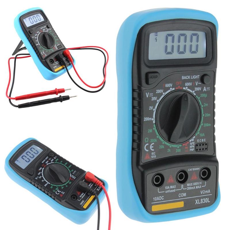 XL830L Handheld Digitale Multimeter Lcd Backlight Draagbare Ac/Dc Amperemeter Voltmeter Ohm Voltage Tester Meter Multimetro