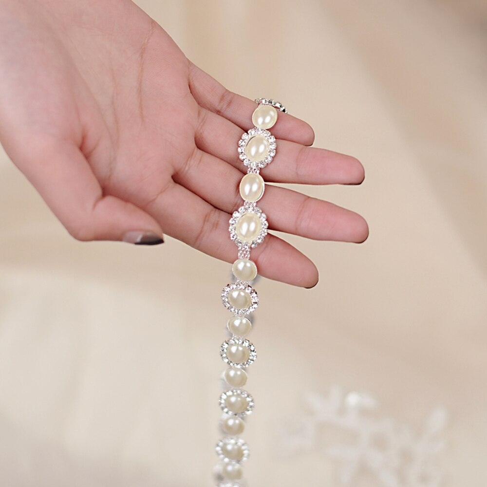 TRiXY S300 Ivory Belt for Formal Dress Satin Sash Belt Sequin Sash Belts for Dresses Sparkly Belts for Women Beaded Belt