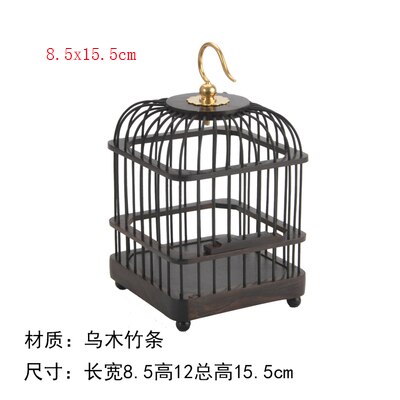 Small Insect Box Cage Wood Cricket House Handmade Katydid Cage Children: black