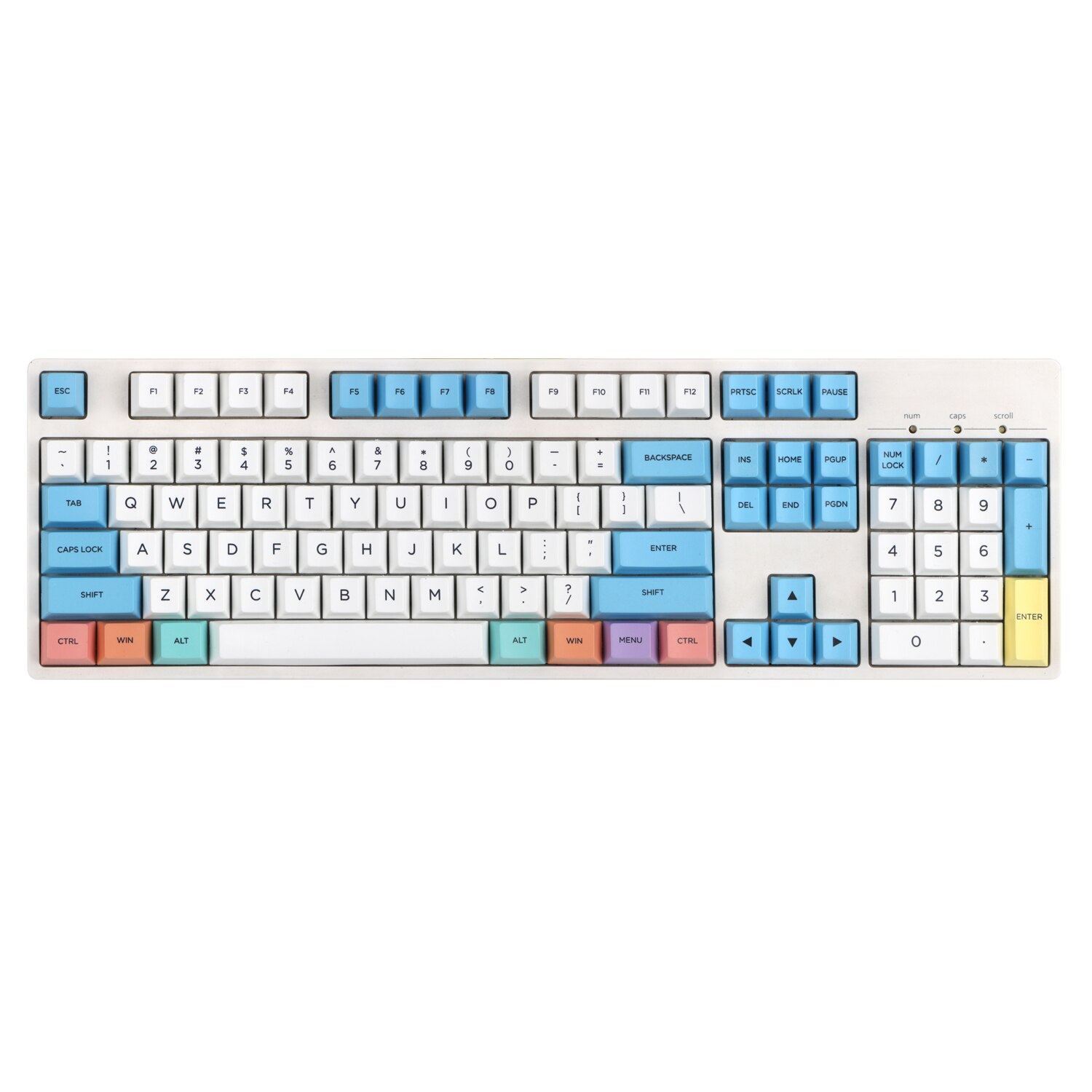 Cherry Profile Dye Sublimation Thick PBT Chalk Keyset Keycap For Cherry MX Switches Mechanical Keyboard