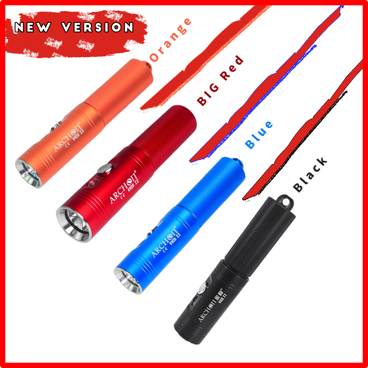 ARCHON V10S II 1200LM doprowadziło Latarka robić nurkowania Lanter Latarka robić nurkowania Podwodna latarka robić nurkowania