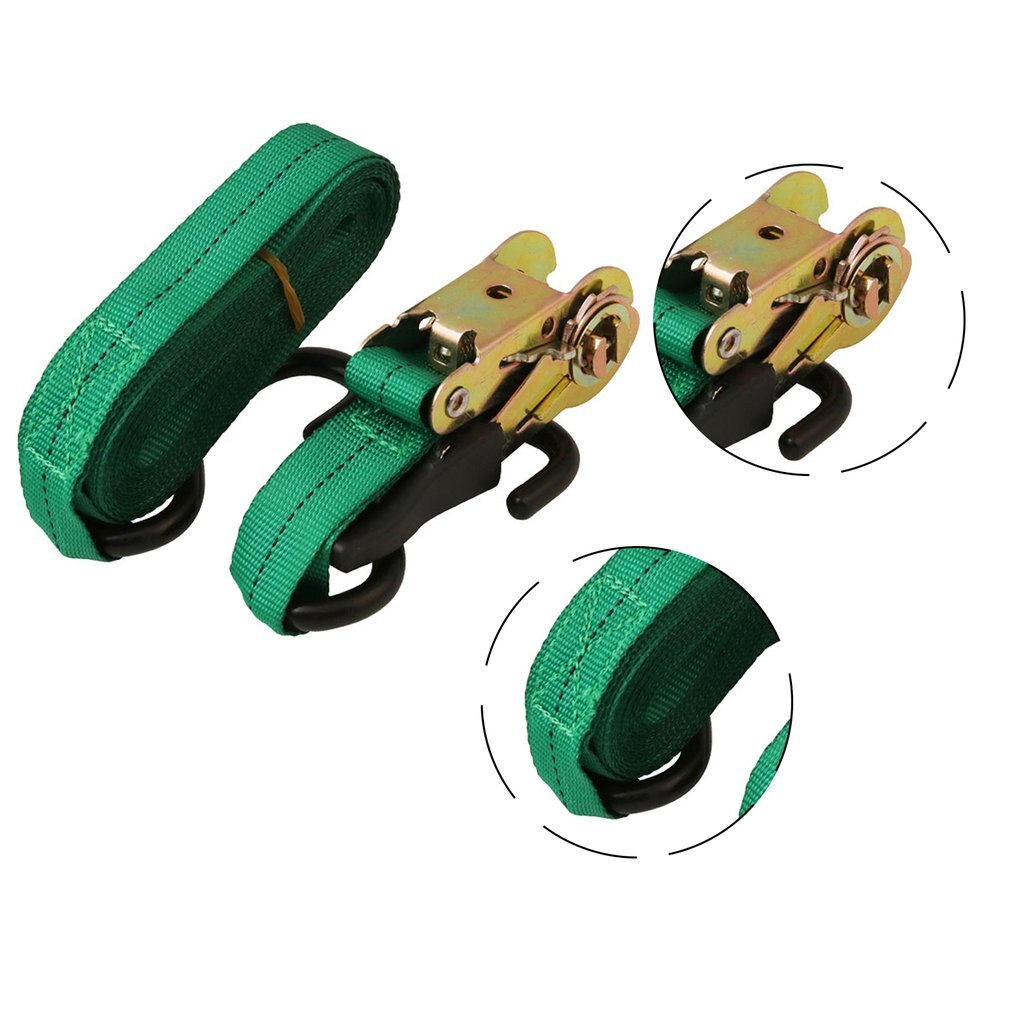 Ratchet Straps Tie Down 2500Lbs Break Strength 15 Foot Heavy Duty