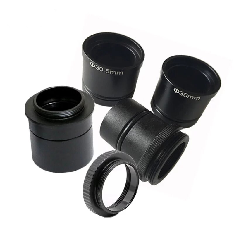 C-mount to 23.2mm to 30mm 30.5mm Microscope Adapter Ring 1.25 Inch to C-mount Adapters for Microscope CCD Camera Reduction Lens