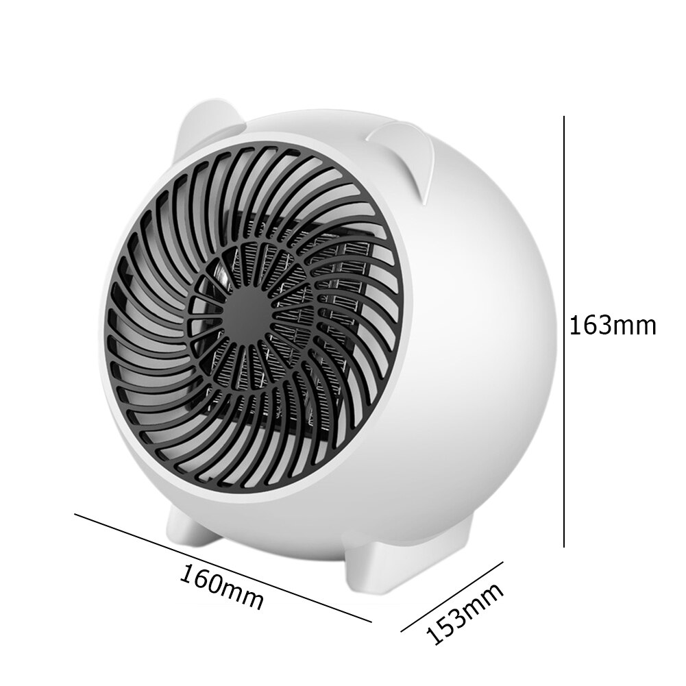 Ue plug mini portátil aquecedor de espaço elétrico casa escritório desktop aquecedor de ar quente aquecedor ventilador silencioso remoto rápido termostato calor