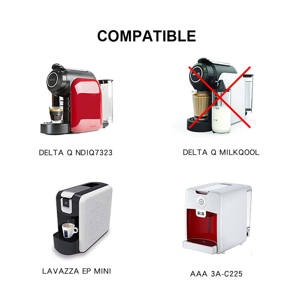 Cápsulas de café reutilizáveis de aço inoxidável cozinha reutilizável copo da cápsula de café filtro compatível para delta q acessórios de café