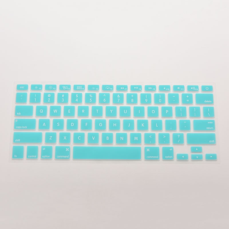 Funda de silicona con teclado para Apple Macbook Pro, MAC 13, 15 y 17, 7 colores,: Azul