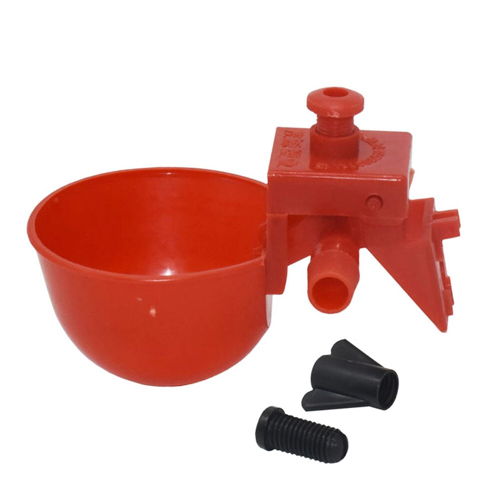 50 Sets 10 MM Red Quail Waterer Animal Feeders Automatic Bird Coop Feed Poultry Chicken Fowl Drinker Water Drinking Cups