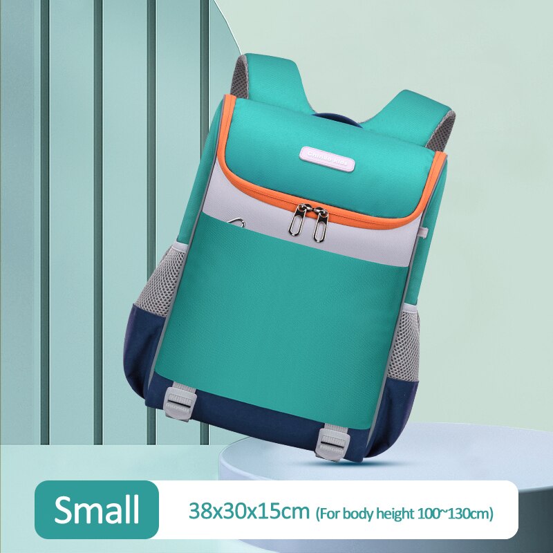 Crianças schoolimic ortopédico primária criança mochila infantil escola 6 12 12 anos meninos meninas mochila: Small Cyan
