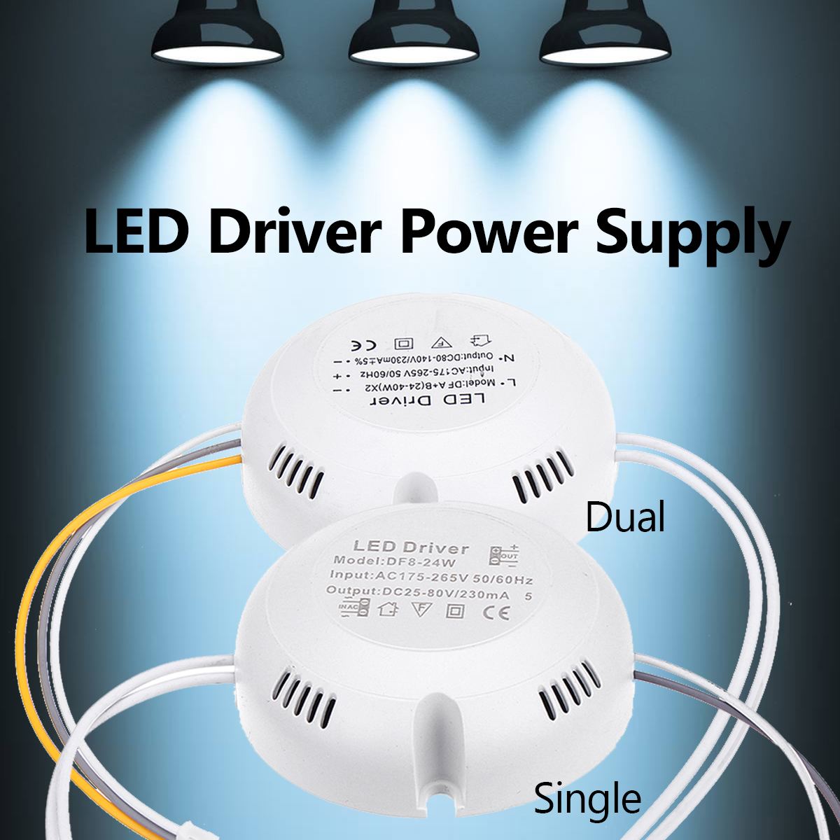 8-40W Single/Dual Verlichting Transformator LED Driver Power Supply Adapter voor Led Lamp Panel Plafondlamp