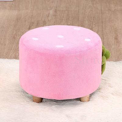 Children's small sofa stool big child baby kindergarten strawberry coral velvet bedroom home simple sofa chair: 0.0.3