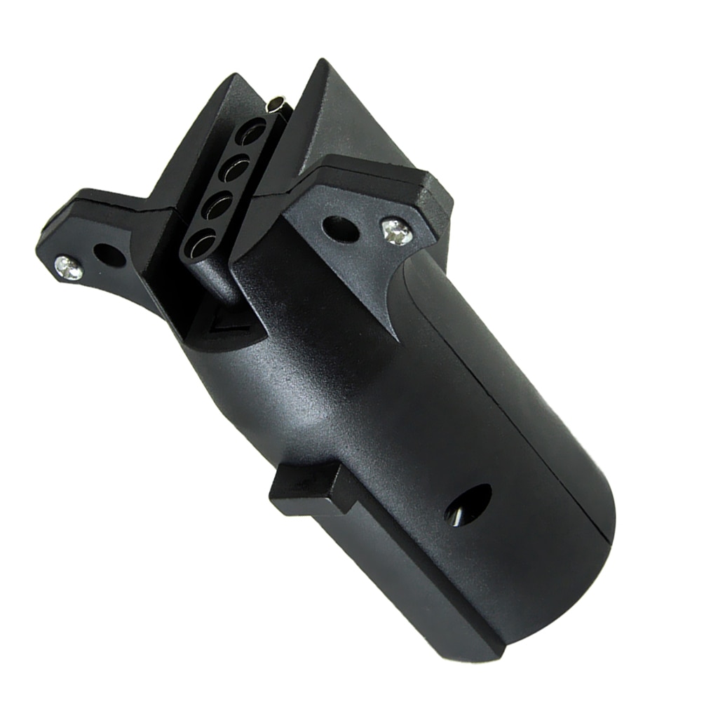 7 Pin To 5 Pin Round Trailer RV Light Connector Adapter Plug Converter