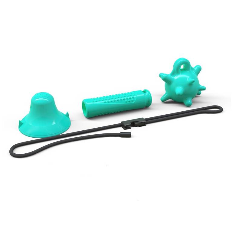 Pet mordedura Molar perro juguetes tres piezas masticar goma Bola de Limpieza de dientes seguro elasticidad cachorro suave succión taza perros morder juguete