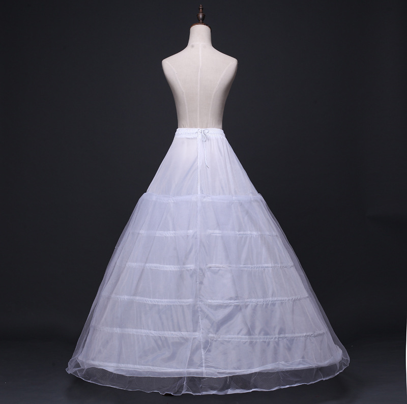Jupon Crinoline, 1 couche de fil, 6 arceaux, sous-jupe pour robe de mariée, en Stock, ,
