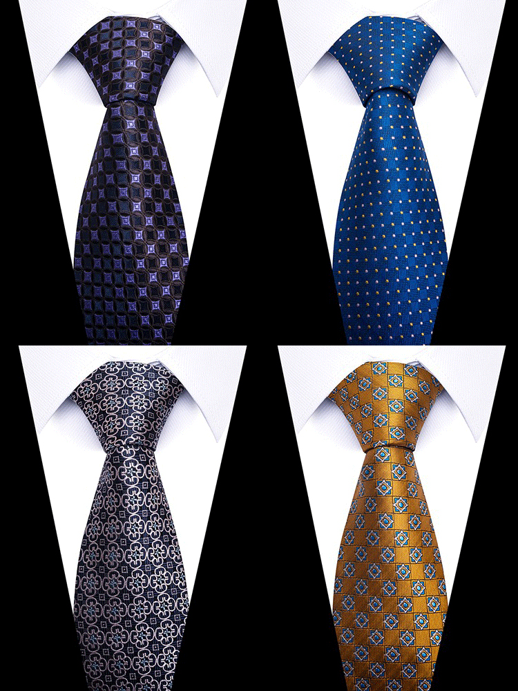 Krawat Gravatas moda Hurtownia Tkany krawat 8 cm Akcesoria ślubne Niebieski mężczyzna kropka dopasowanie Grupa impreza gabinet