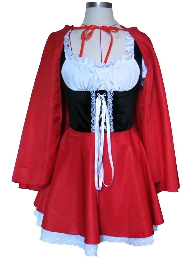 Halloween Little Red Riding Hood Costume Princess Dress Christmas Adult Performance Costume Ball Fairy Tale