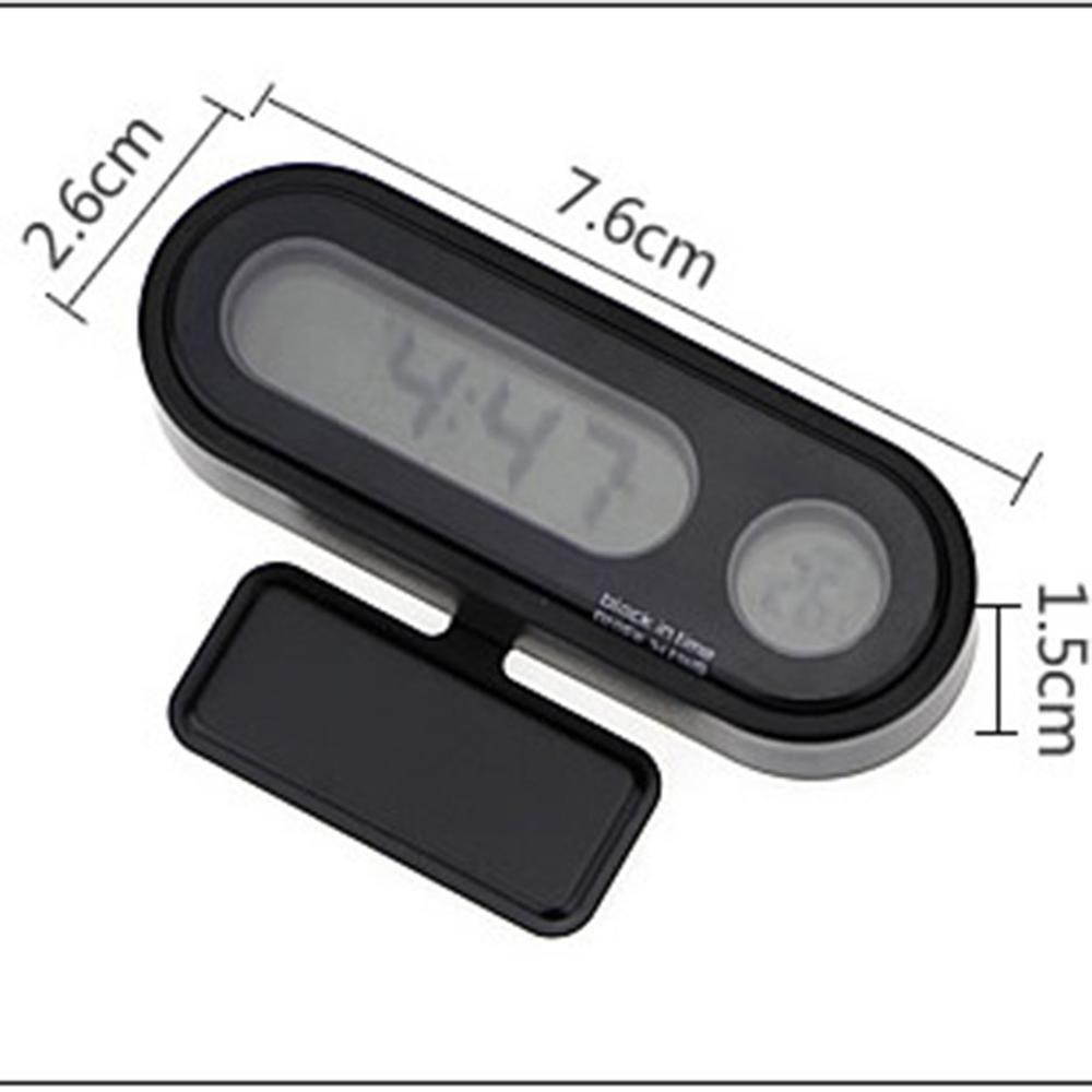 Racing Multifunctionele Digitale Lcd-scherm Blauwe Achtergrondverlichting Auto Gauge Klok Thermometer Tijd Temperatuur Sensor