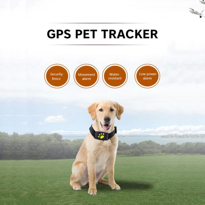 Localizador GPS para mascotas, Collar rastreador para perros y gatos, impermeable, con Cable USB, recargable, valla de seguridad para perros