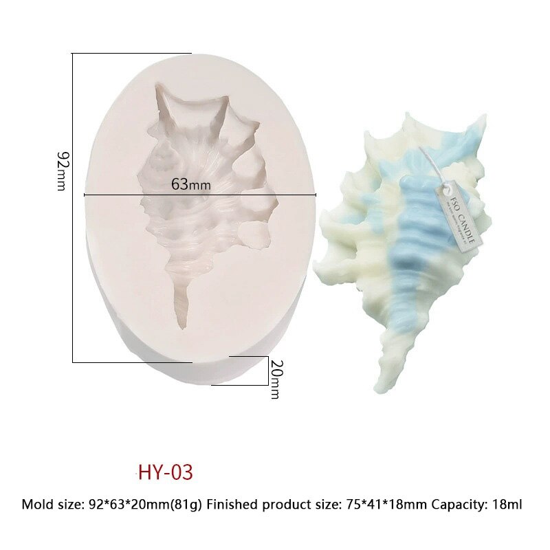 Shell Conch Shape Silicone Candle Mold for Handmad... – Grandado