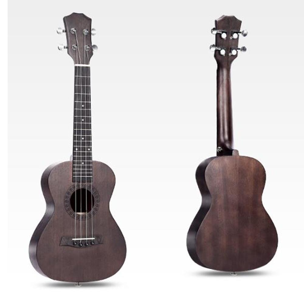 21 23 Inch Ukulele Mahonie Houten Hawaii 18 Frets Vier-Snaar Kleine Gitaar Voor Beginners Praktijk Muziekinstrument: 23 inch coffee color