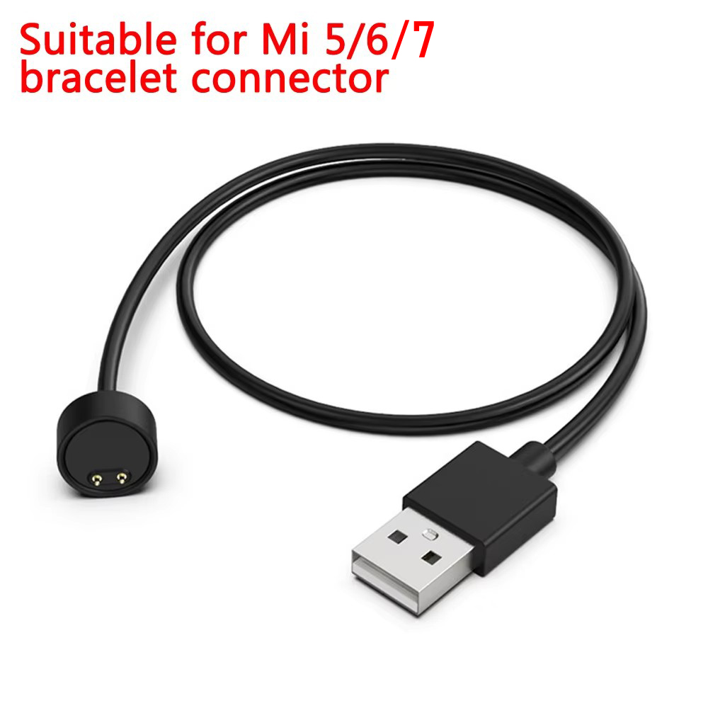 USB-oplaadkabel voor Xiaomi Mi Band 5 6 7 Magnetische oplaadconnector voor Xiaomi Mi Band Charger Line Draagbare USB-opladerdraad: Army Green