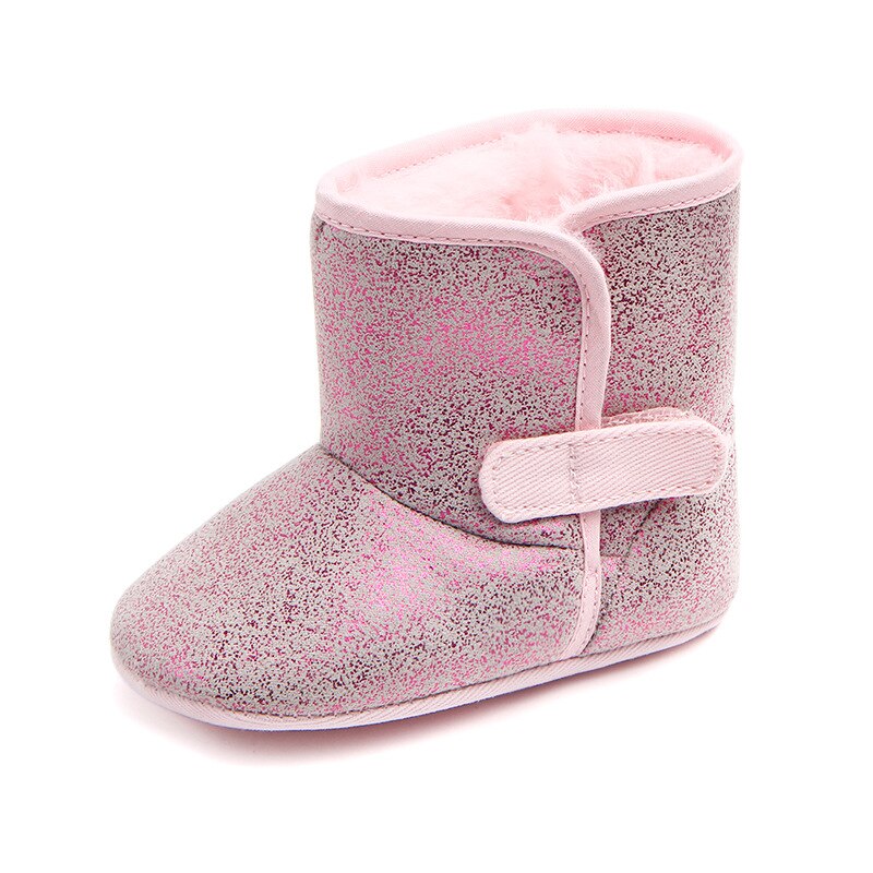 Ouro bling inverno do bebê meninos meninas sapatos rússia inverno crianças quentes sapatos de pele do falso meninas botas de couro do bebê menino: pink / 2