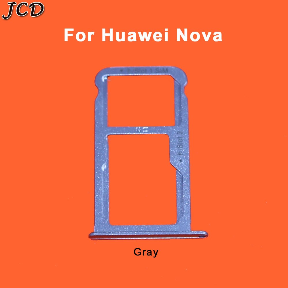 JCD Für Huawei Nova Lite SIM Karte Tablett Halfter Karte Slot Adapter Für Huawei Nova Ersatz Reparatur Ersatzteile: Nova-grau