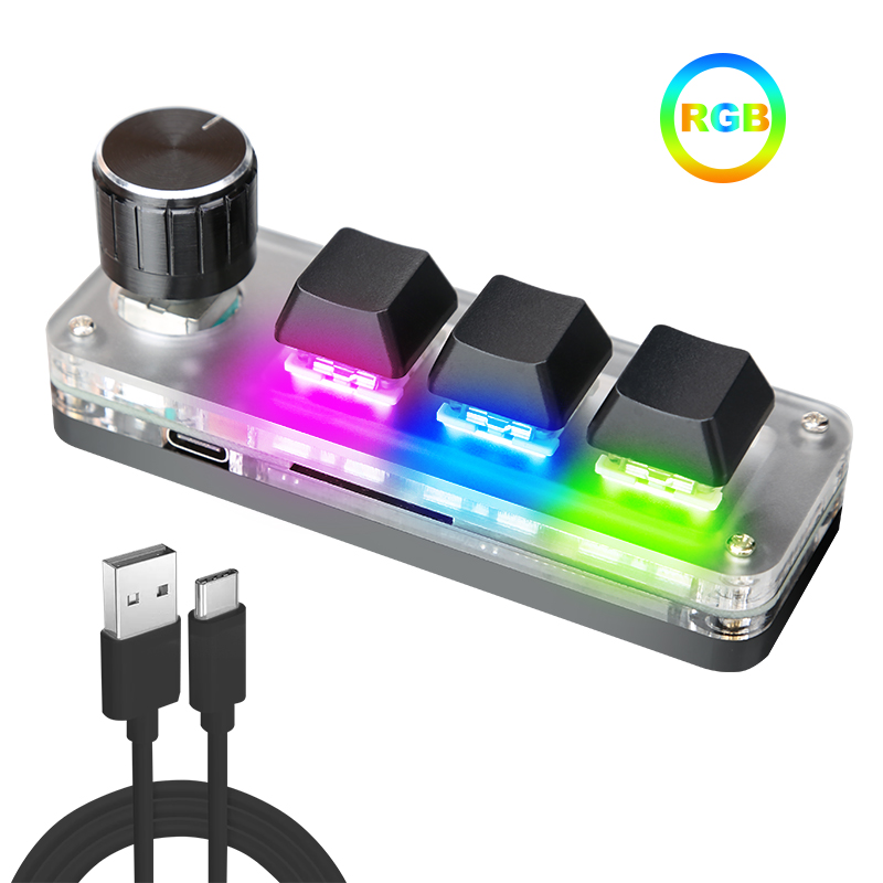 Macropad Macro Mechanische Toetsenbord Mini Gaming Aangepaste Programmeerknop Keypads Rode Schakelaar 3/4/6/12 Toetsen Voor Ps Pr Ai An