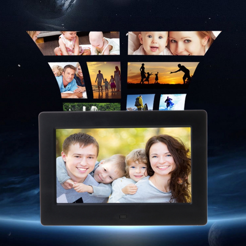 album elettronico con cornice per foto digitali da 7 pollici, cornice digitale da 7 pollici cornice per foto digitali con lettore di Schermo TN con telecomando