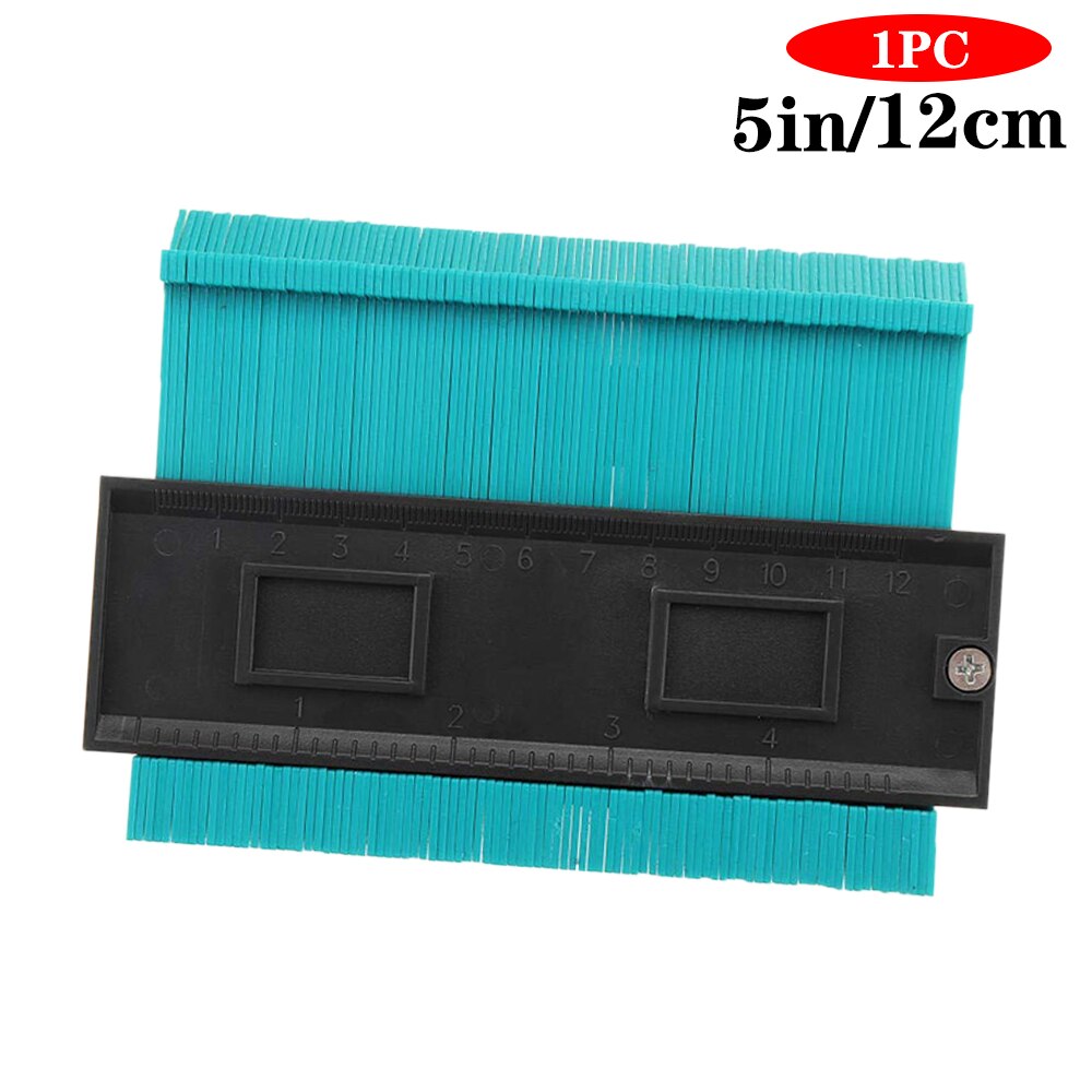 Calibrador de contorno multifuncional para carpintería, herramienta de medición de plástico, perfilador Irregular, marcador, corte de azulejos, Universal, 5/6/10In: 5 inch green