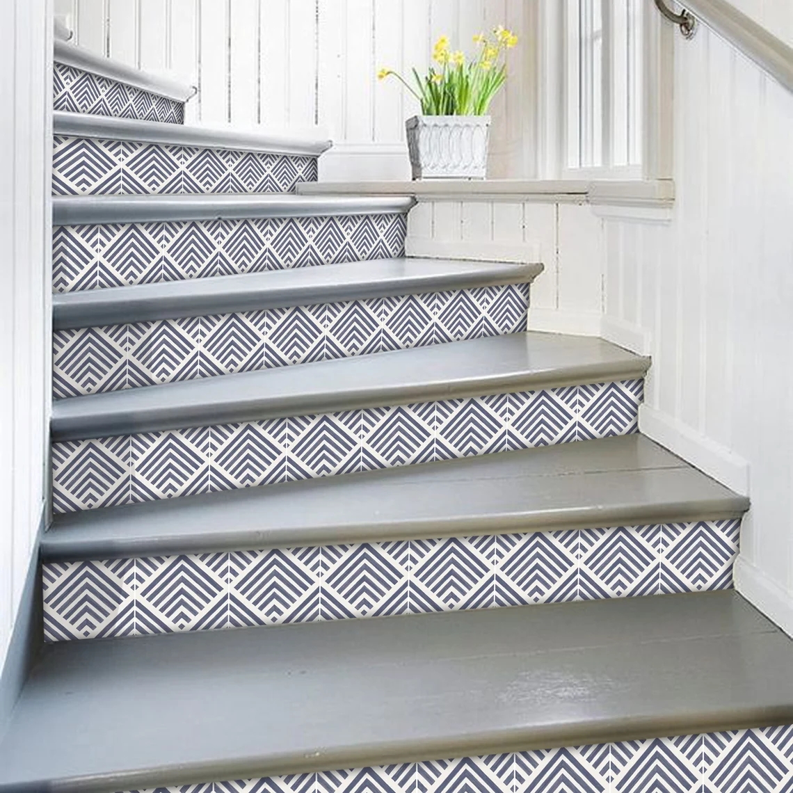 Vinyl Stair Stickers Mural for Stairs Decoration PVC Removable Self Adhesive 3D Sticker Decals 19x120cmx6pcs