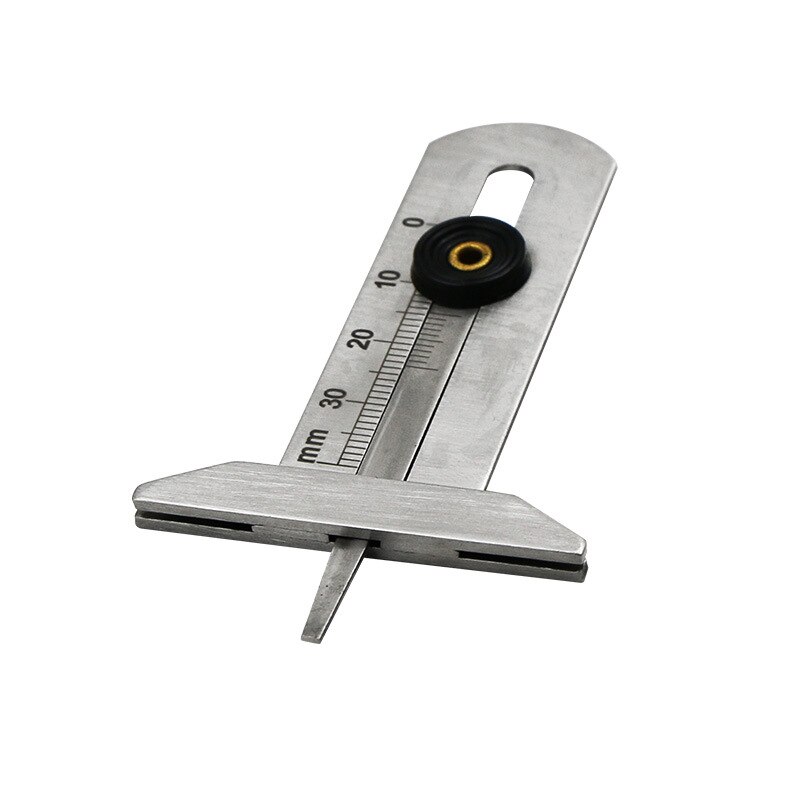 Herramienta de medición de profundidad de neumáticos, regla de seguridad con patrón de neumático de acero inoxidable de , 30mm, 50mm, 60mm