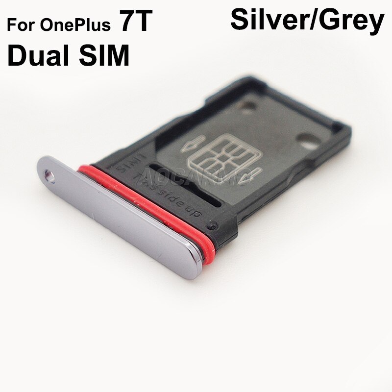 Aocarmo Dual & Einzelne SIM Karte Tablett Für OnePlus 7T Sim Karte Slot Halfter Reparatur Ersatz Teile