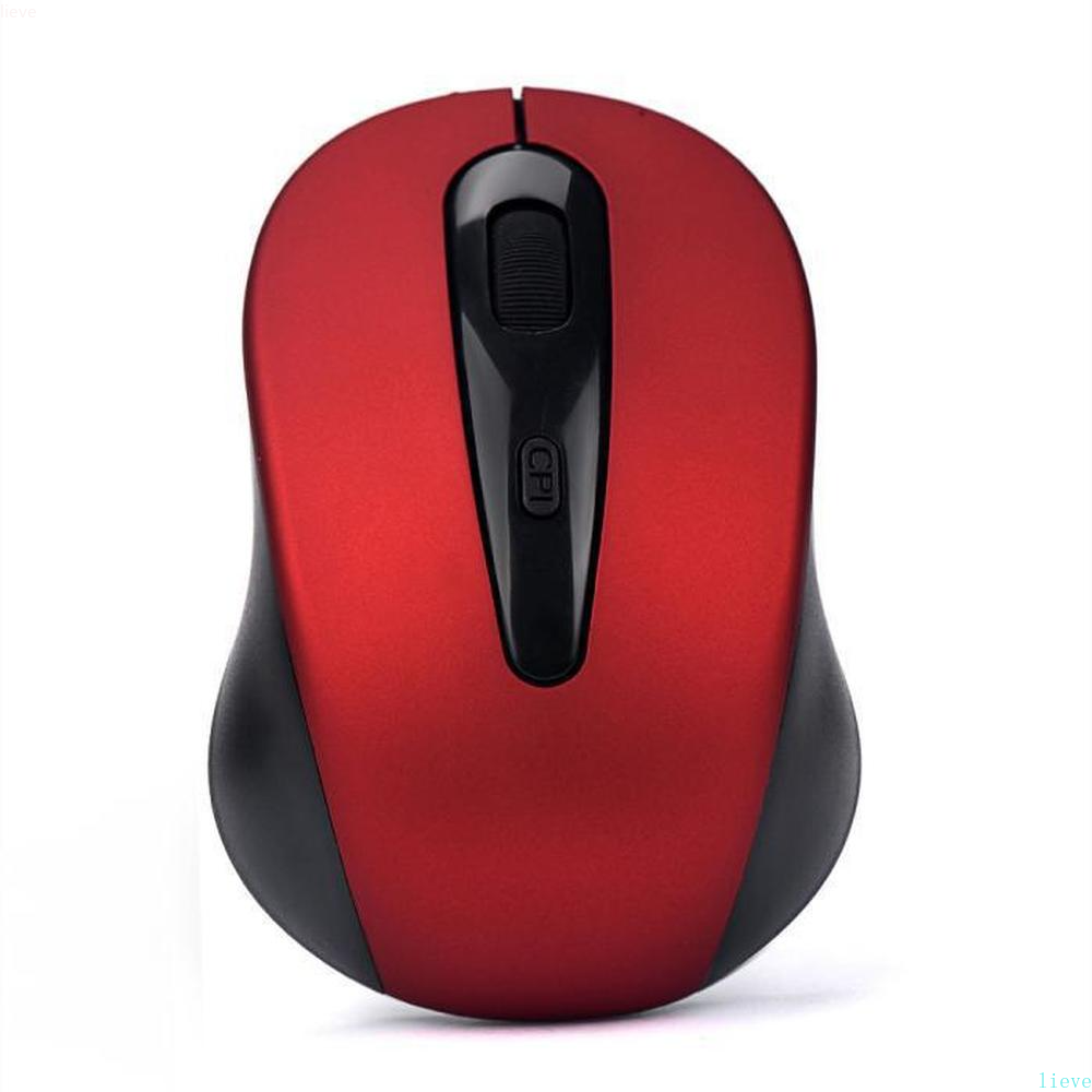 USB Optical Wireless Mouse 2000DPI Adjustable Receiver Optical Computer Gaming Mouse 2.4GHz Ergonomic Mice For Laptop PC Mouse: Red