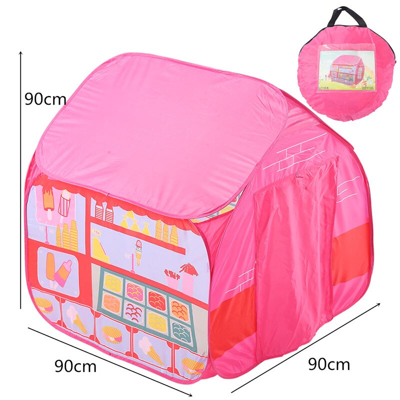 Portable Children's Tent Ball Pool Camping Toy Tent for Kids Castle Play House Children Animal House Shape Best Beach Tent: Style 12