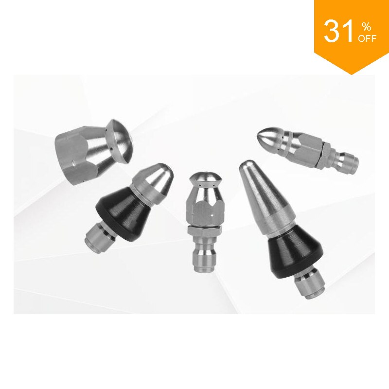 Hogedrukreiniger Riool Afvoer Reinigingssproeier Rvs Afvoer Schoner Nozzle Rioolbuis Cleaner Spray Nozzle