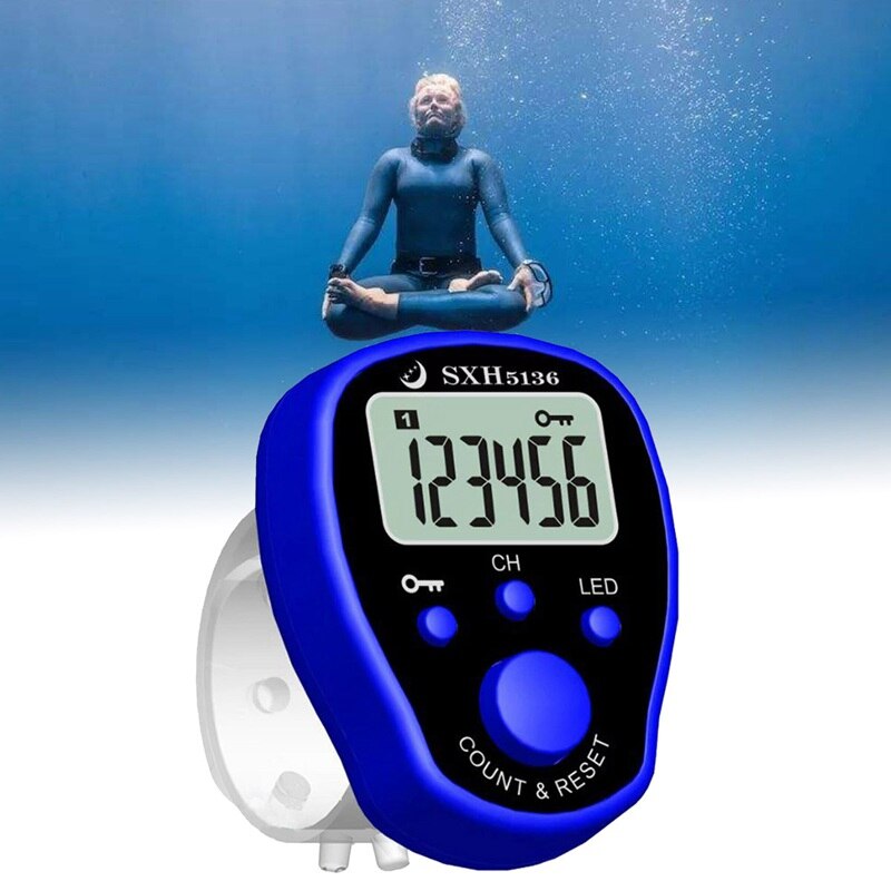 five-channel chanting counter finger electronic counter chanting multi-function point counter bIue